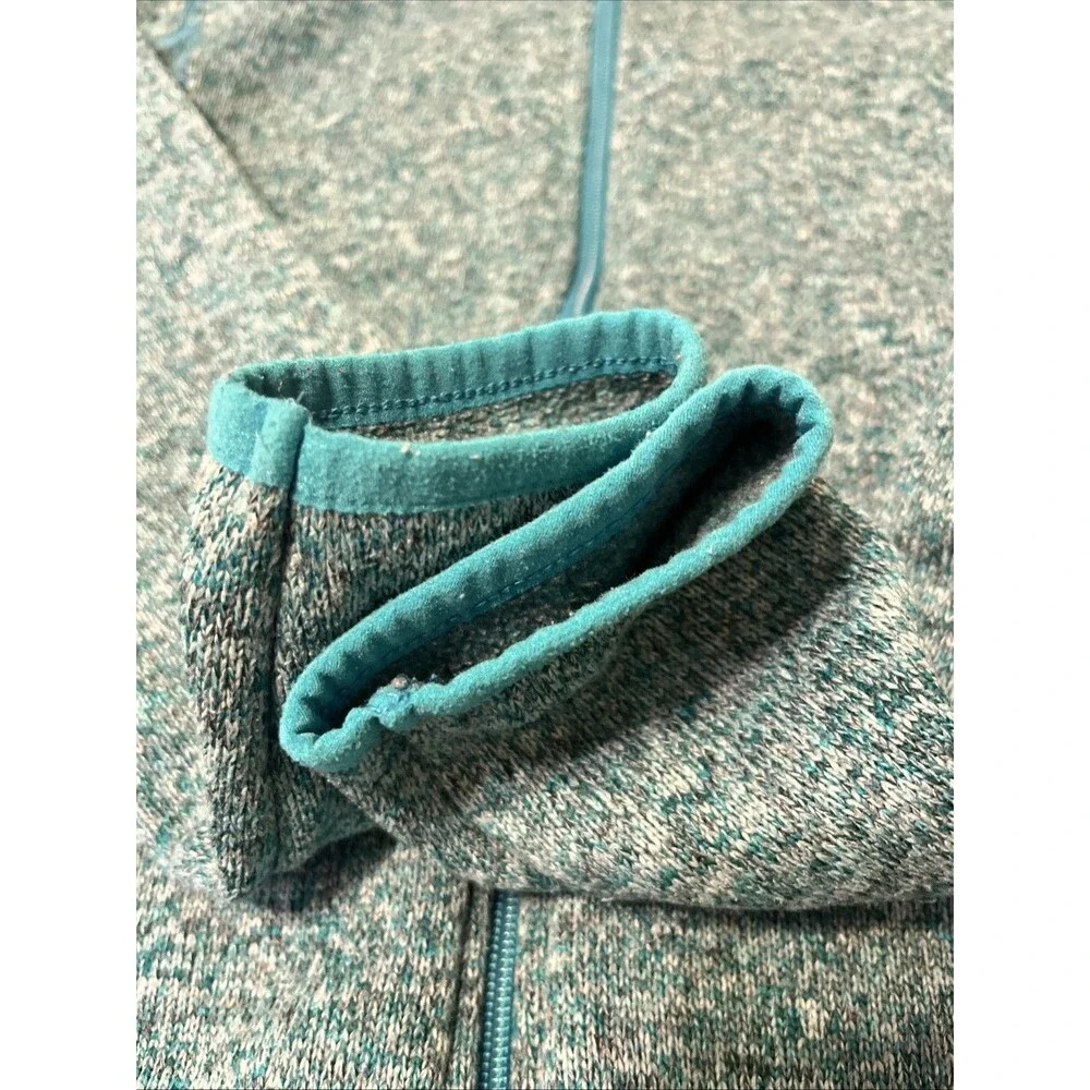 Eddie Bauer Women's Size Small Heather Turquoise Full Zip Sweater Jacket